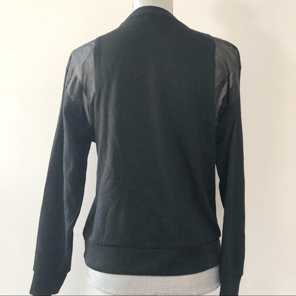 Cheap Monday sheer panel sleeve sweatshirt top black colour - Picture 4 of 7